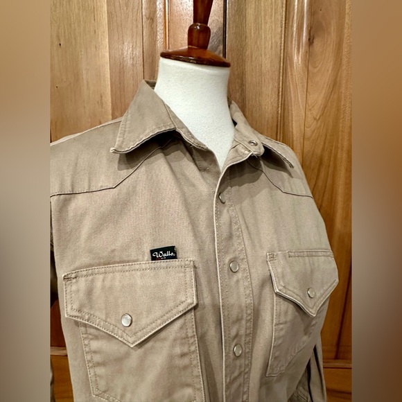 Walls - Thick Canvas Western-Cut Snap-Down Jac-Shirt, EUC 16 1/2 X-Long - Picture 9 of 13